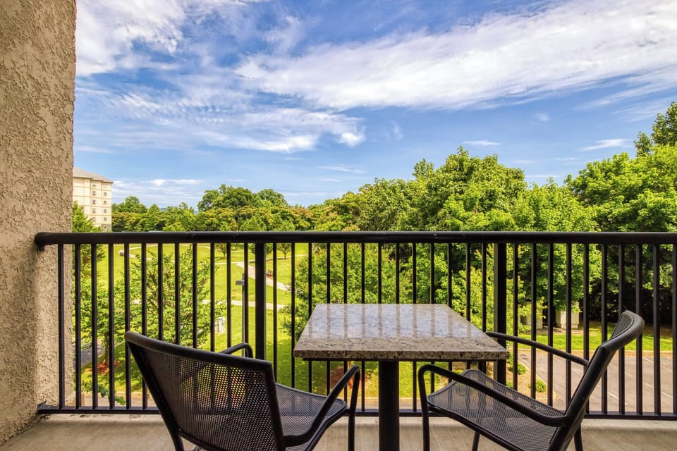 Balcony View, Table and Chairs.