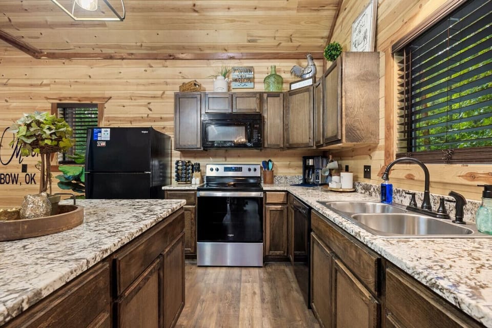 `Big kitchen with everything you could ever need to cook all of your meals (I don’t cook on vacation, but almost did just to use the kitchen🤪).` - Sharon
