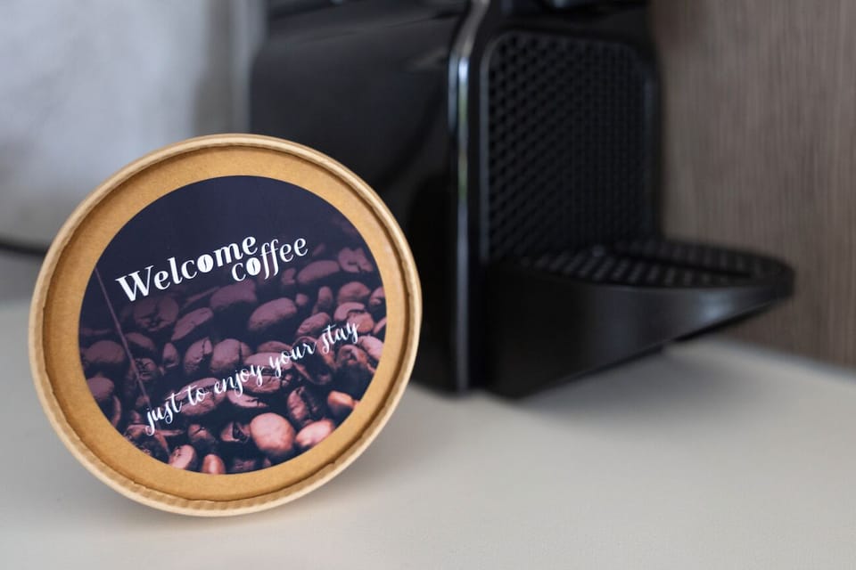 Start your day right with fresh coffee in your holiday home in Ledeacker.