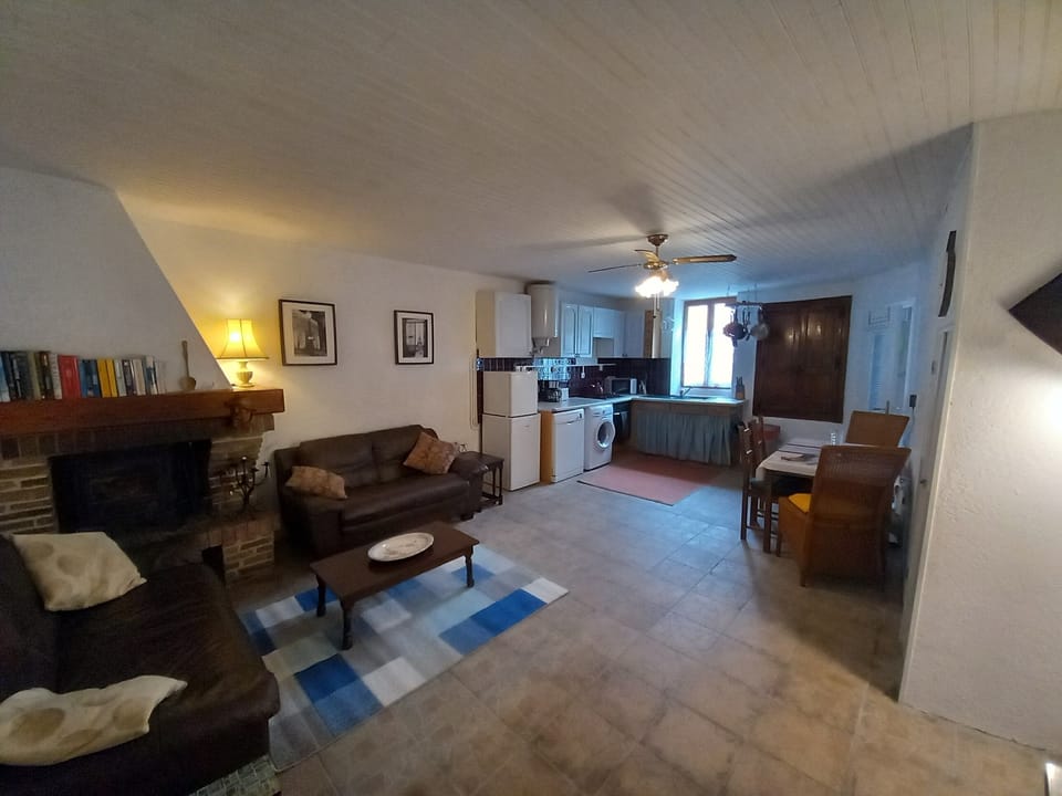 Open plan kitchen, dining and living area
