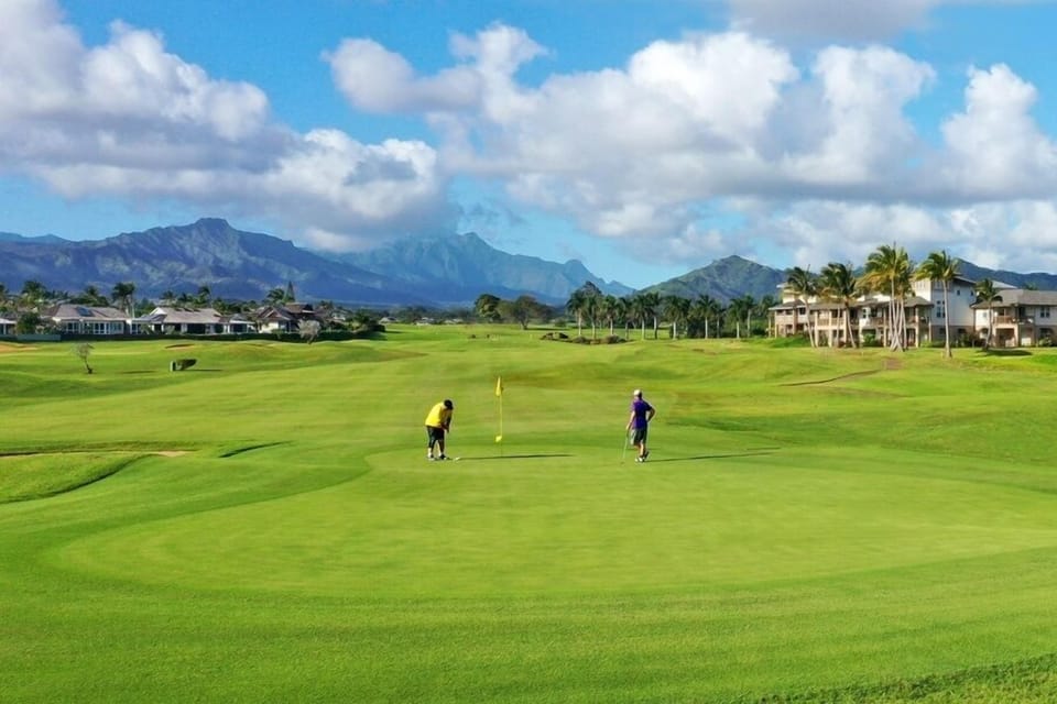 Enjoy a day on the Kiahuna golf course with stunning mountain views.