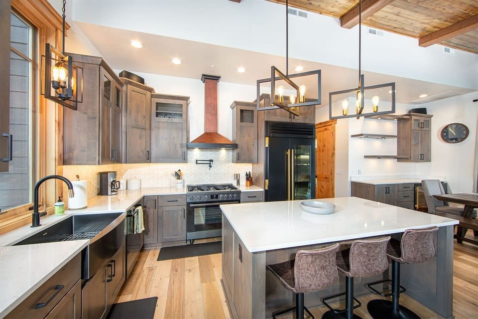 The fully equipped kitchen features high end appliances & everything you need to create memorable meals.
