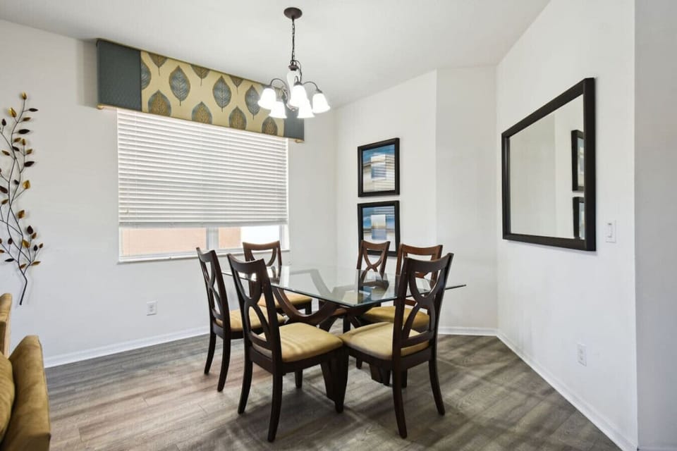 Elegant dining space with natural light – perfect for family meals.