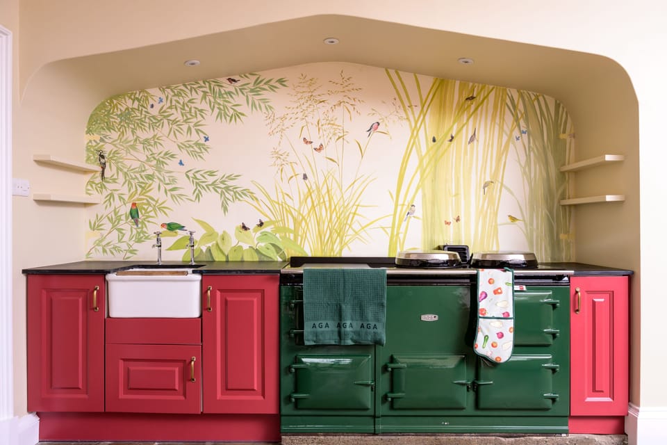 Aga cooker, with modern electric controls