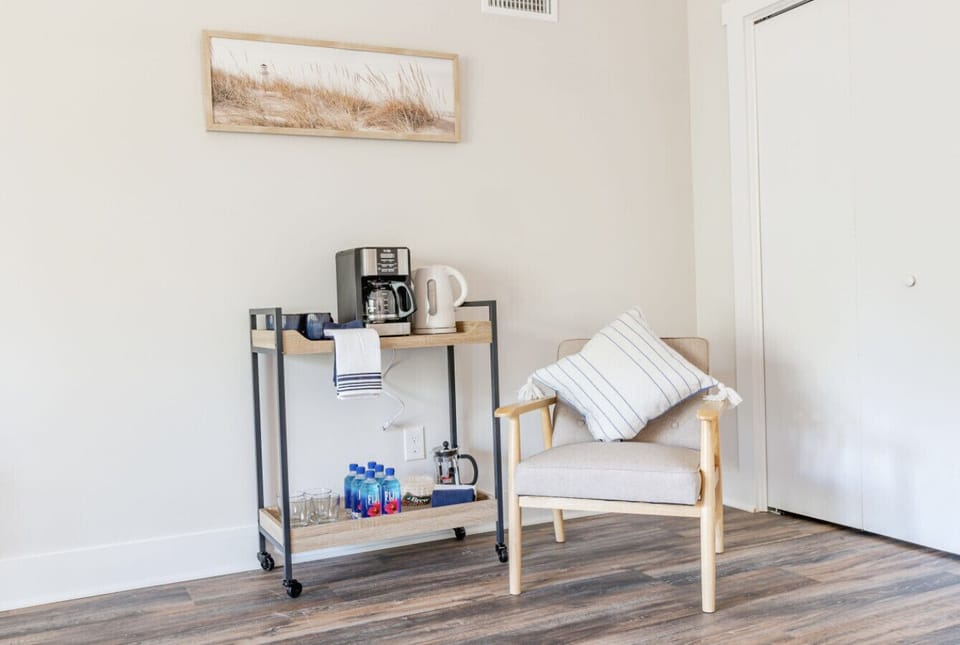 This room includes a small coffee/water station