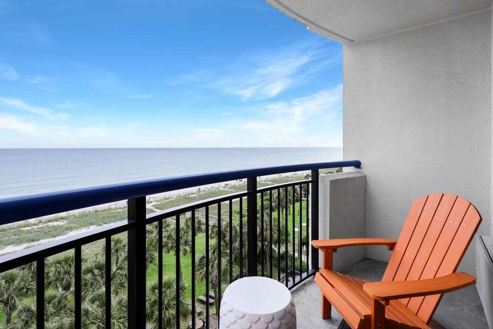 Take in breathtaking ocean views from your private balcony—perfect for morning coffee, sunset wine, or simply unwinding in the sea breeze from the comfort of your cozy Adirondack chair.