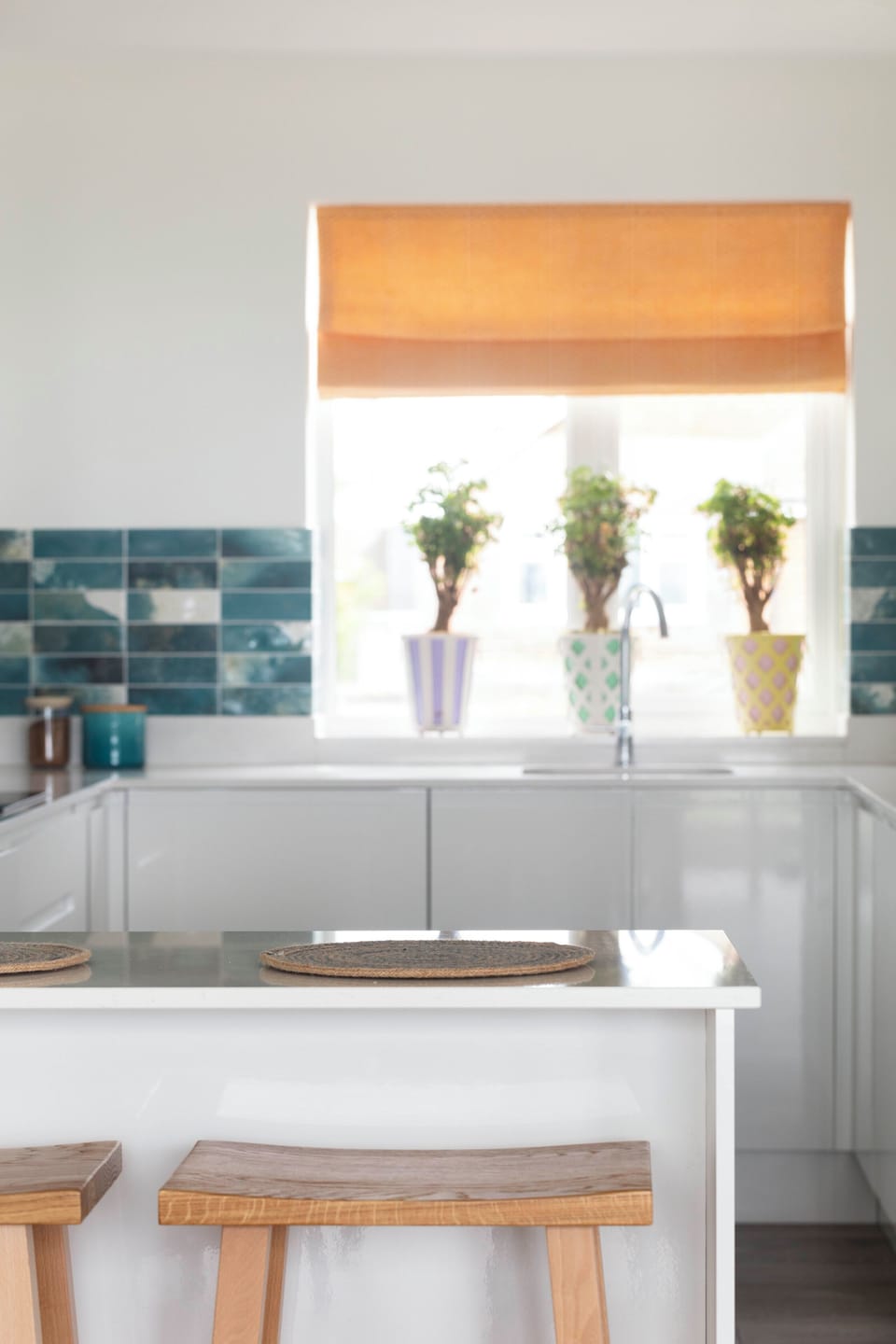 Kitchen area with large window by the sink area