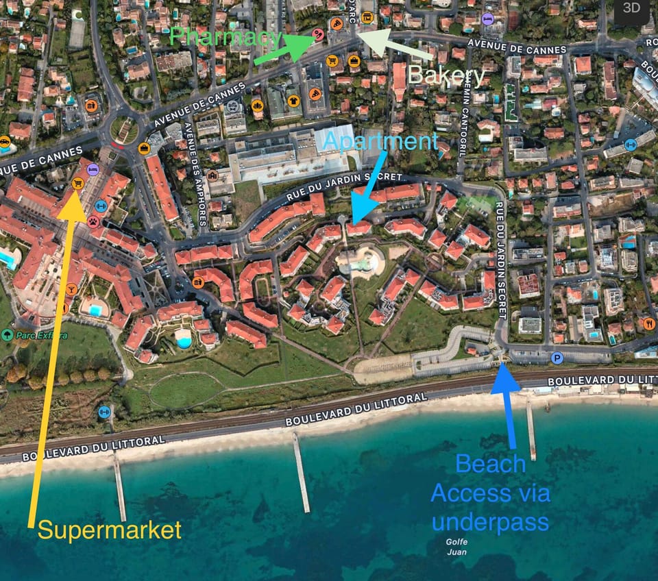 Map of the residence and surrounds.