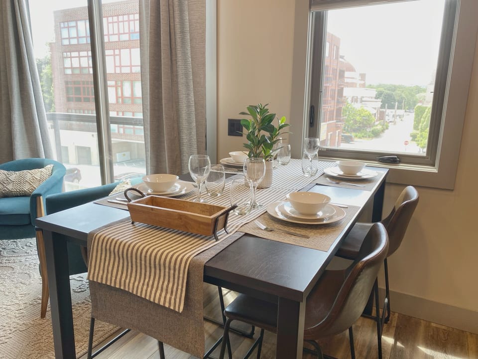 There is ample dining space for 4.