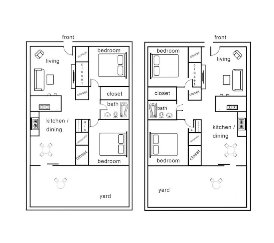 Floor Plans showing both apartments