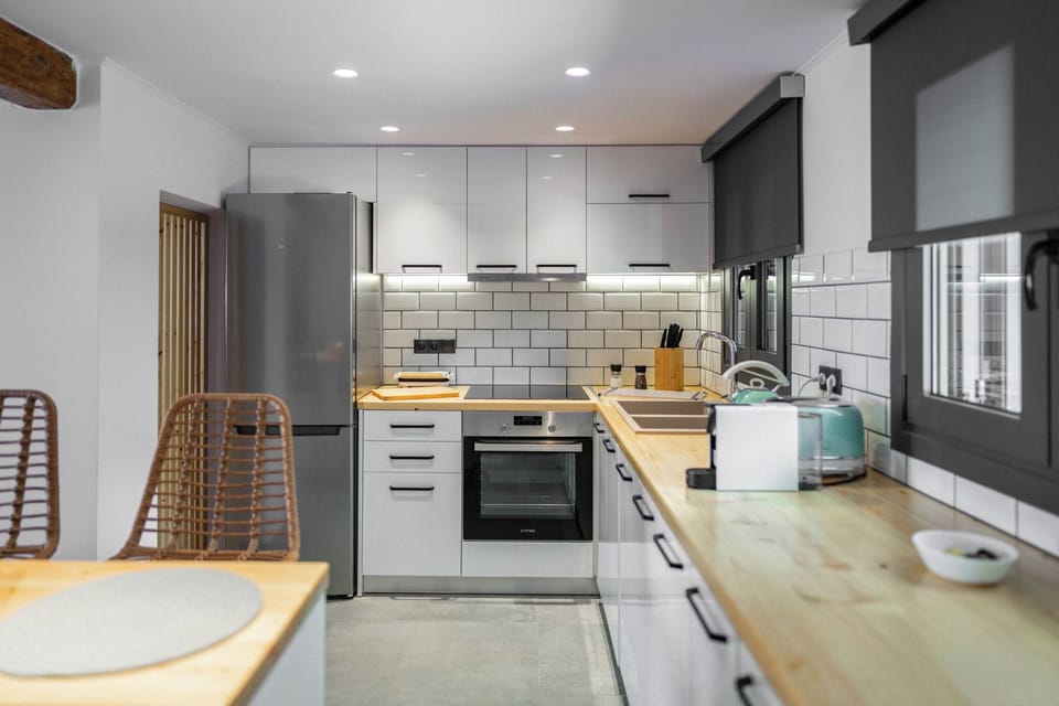 Ground floor open plan  fully equipped kitchen - living area with air condition
