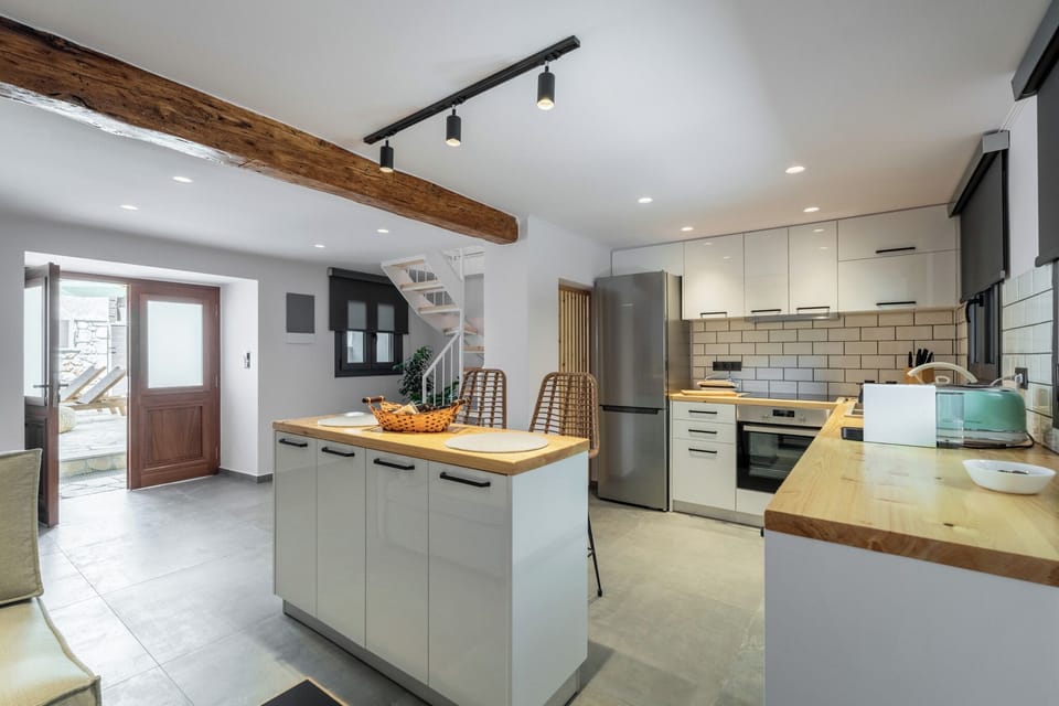 Ground floor open plan  fully equipped kitchen - living area with air condition