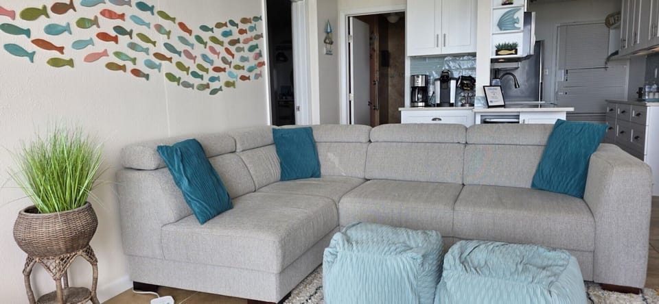 First Sitting Area with Queen Area Sofa