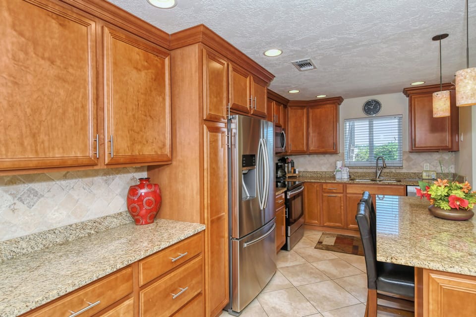 Kitchen - All the large and small appliance you need to stay in and cook.