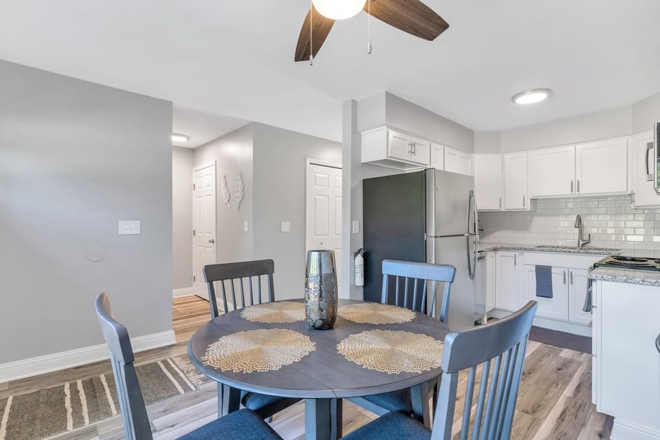 Dining area with seating for four.