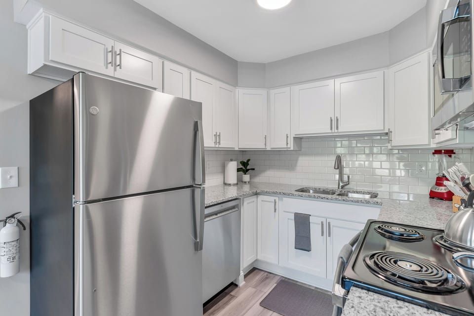 The kitchen has a blender, slow cooker, hand mixer plus so much more! 