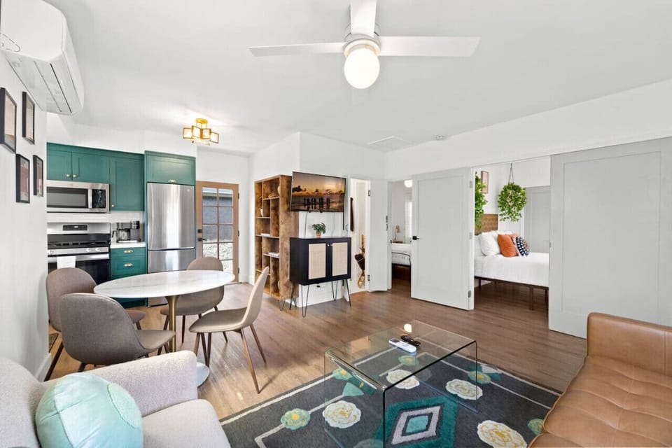 Bright open layout w/ living, dining & kitchen spaces that feel airy and connected.