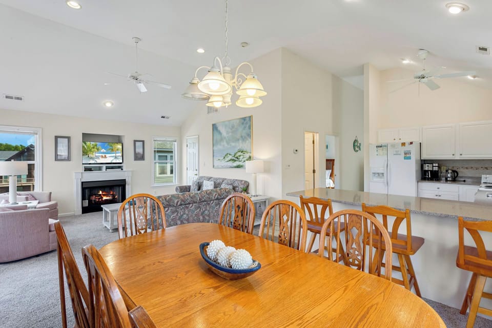 The beautiful open-concept Top Level is the ideal retreat after a day at the beach.