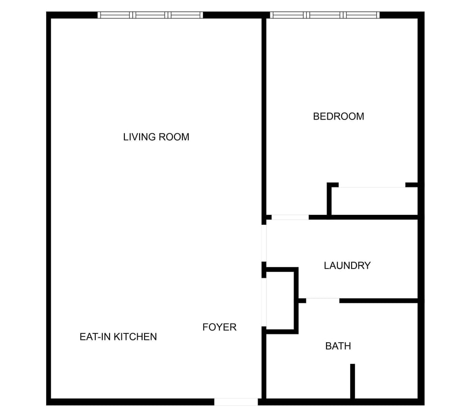 Floor plan showing the layout of the condo
