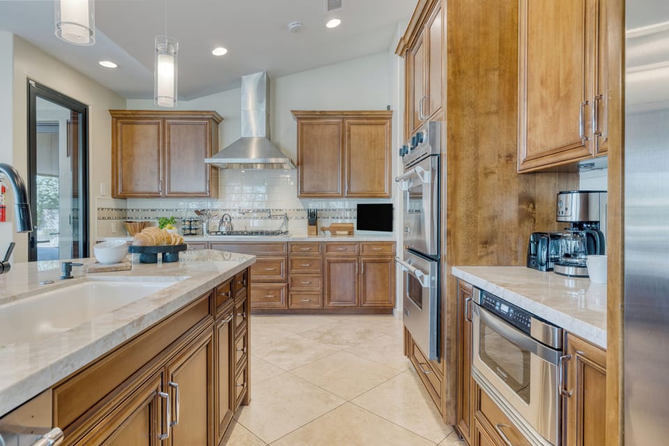At-home meals are a breeze in our gourmet chef's kitchen.
