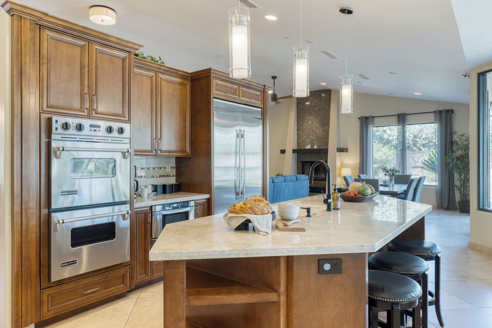 Fully-equipped kitchen.