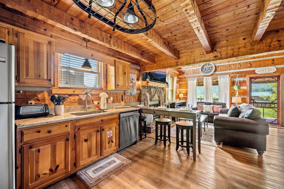 Honey Hive's fully equipped kitchen