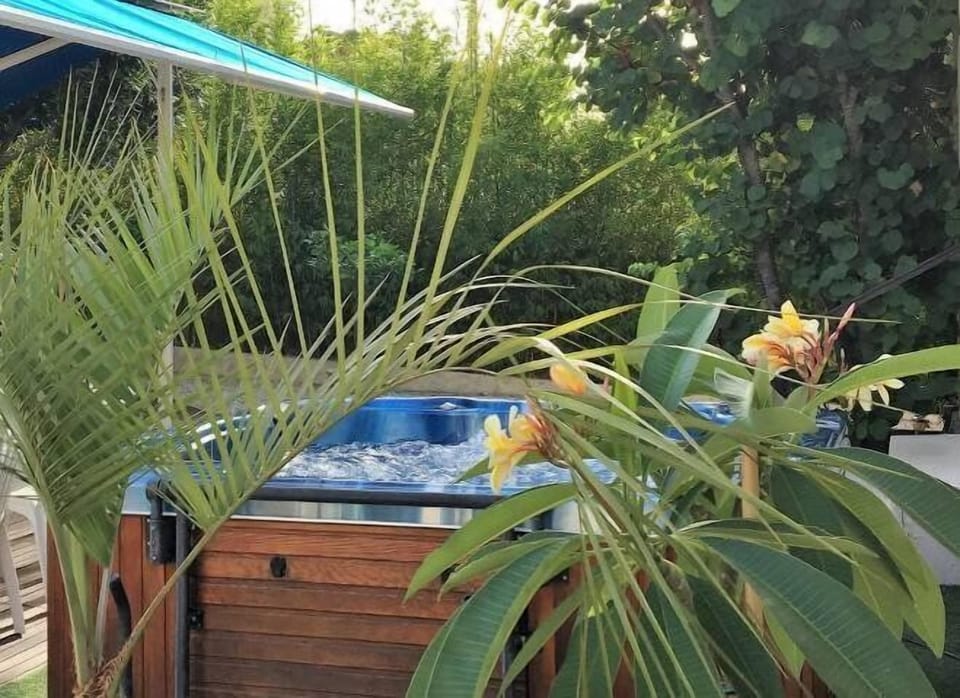 Outdoor spa tub