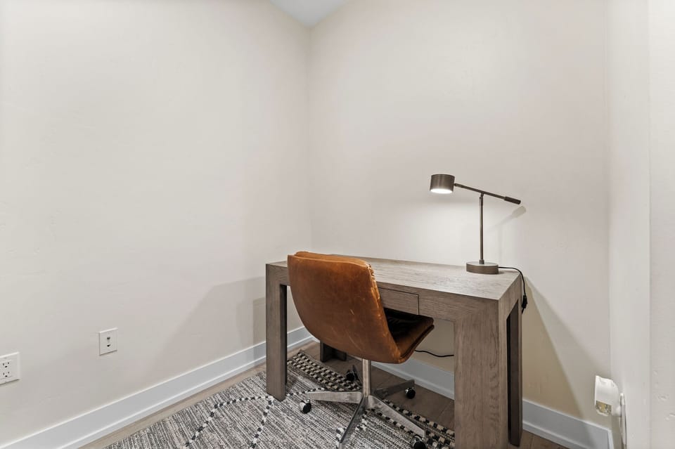 Dedicated workspace / office area.