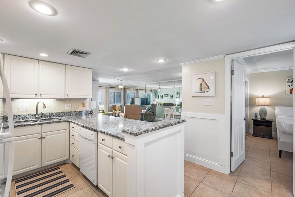 Unit entrance is the kitchen
