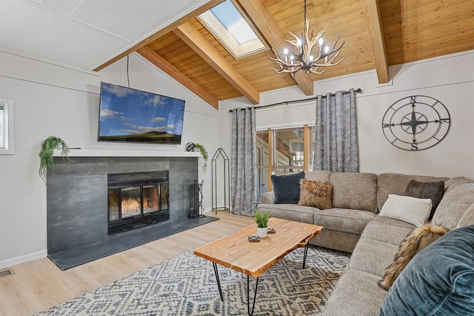 Fireplace at living room.