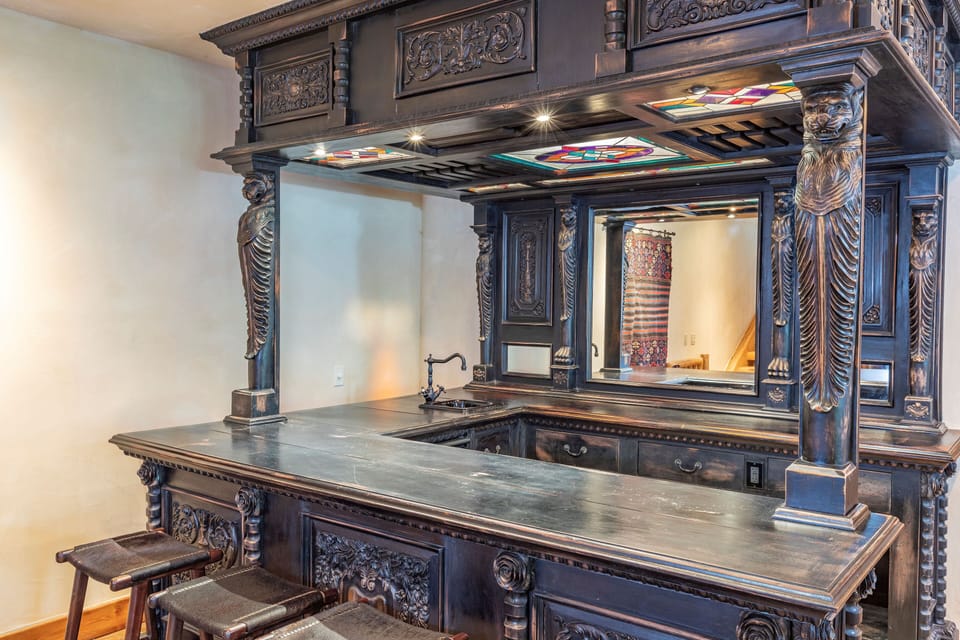 Family / Game Room - Custom antique bar and saloon