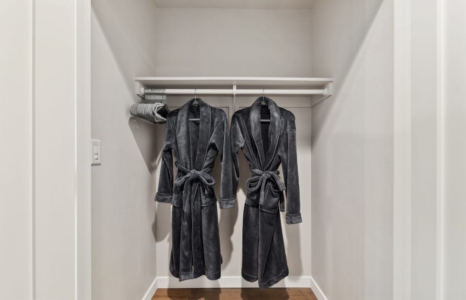 Wrap yourself in comfort and head to the hot tub and sauna