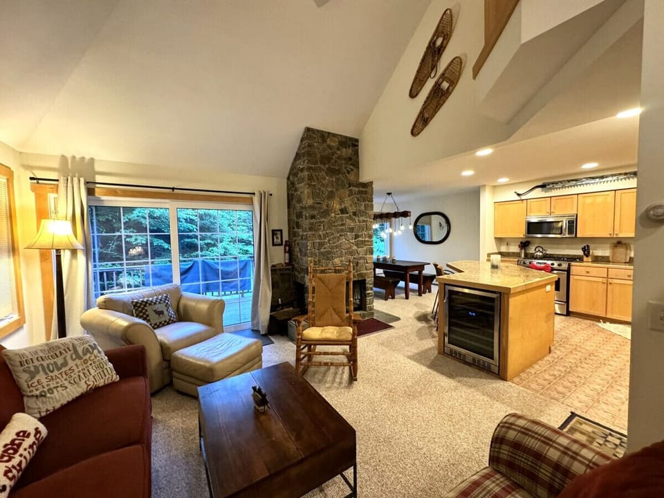 Living Room. Dining Room, Kitchen