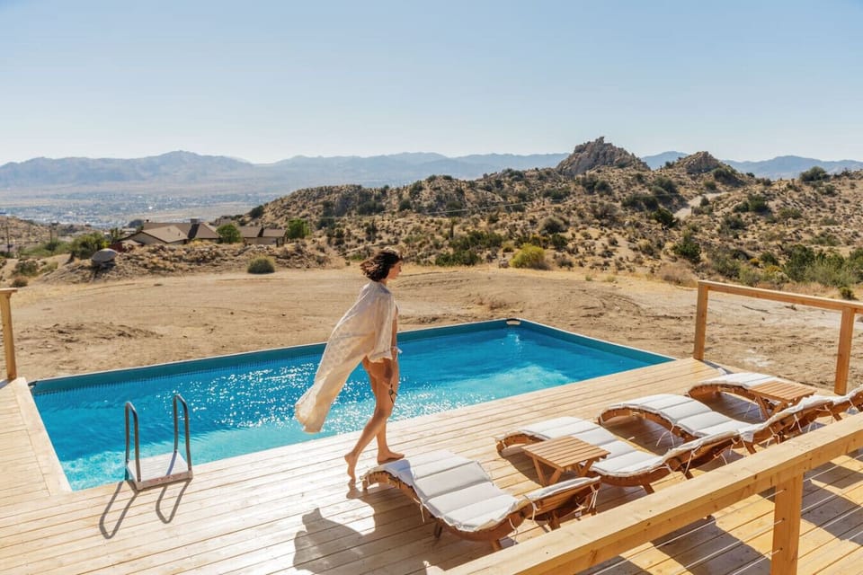 Step outside, feel the desert sun, and dive into your own private infinity of blue — the mountains are just the backdrop.