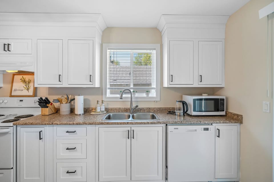 Updated kitchen cabinets.