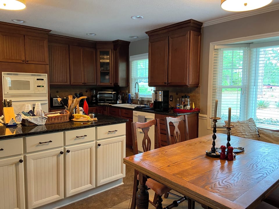 Open kitchen makes family gatherings special, cook and visit at the same time.