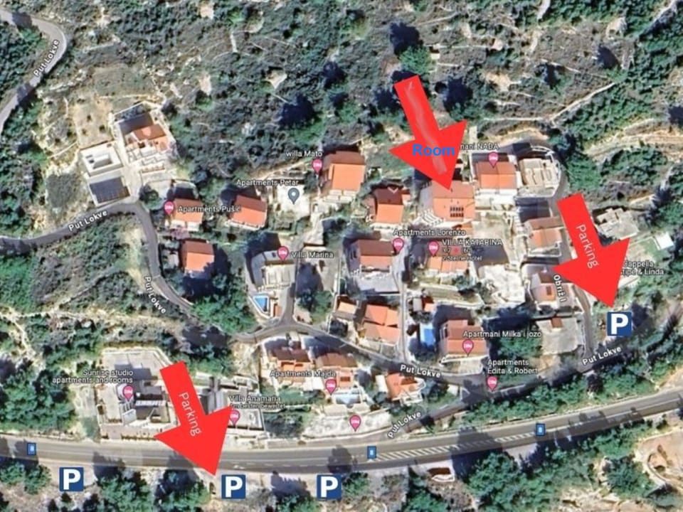 We provide free private parking 200m from the house.