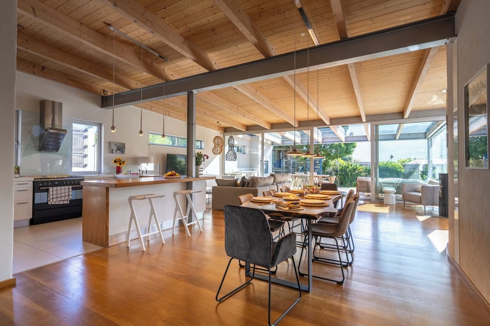Dining Area and Bar Counter connected to the Kitchen