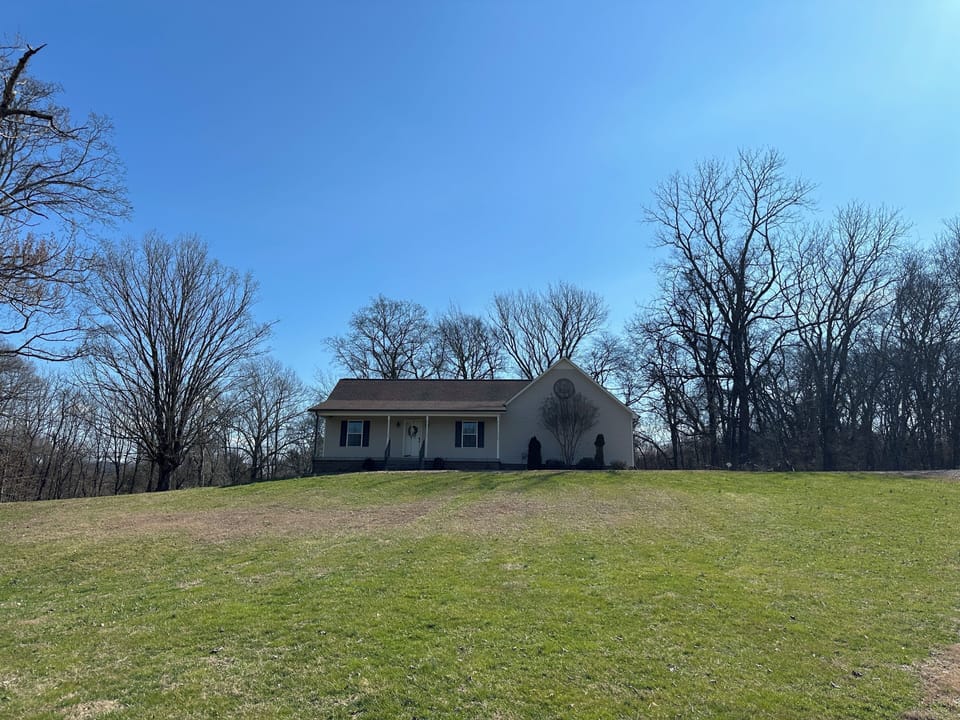Peaceful farmhouse on 100 acres.