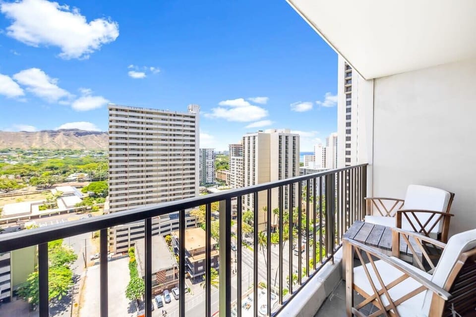 A peaceful retreat with stunning views: unwind on the lanai.