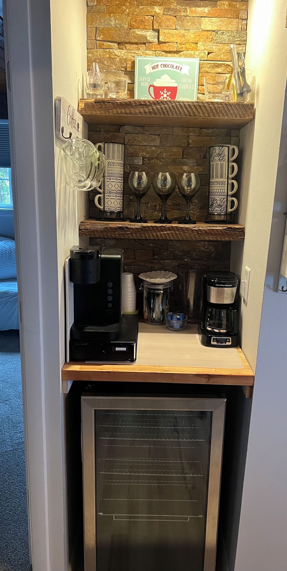 Complimentary coffee bar