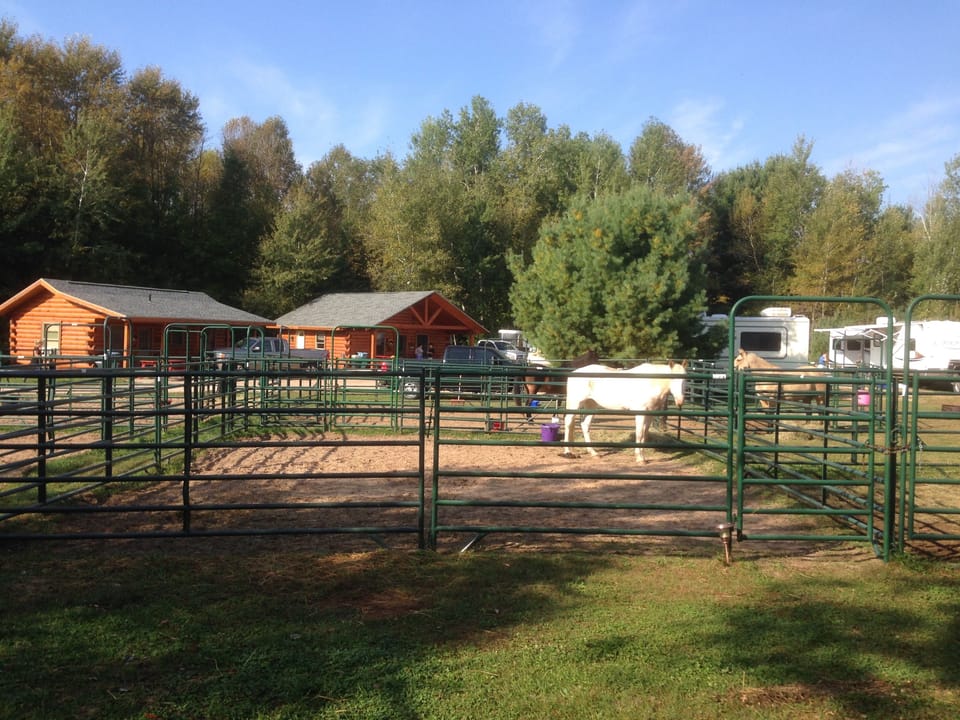 Horse Friendly, 

The Ranch is horse friendly.  Bring your horse and ride the trail.  Negative coggins is required.  The Ranch paddocks are all 6 panel fencing.  Water spickets & manure stations are spread throughout the Ranch for your convivence.  

We do have an out style barn on site you are welcome to use if you prefer a stall, clean up what you use please!