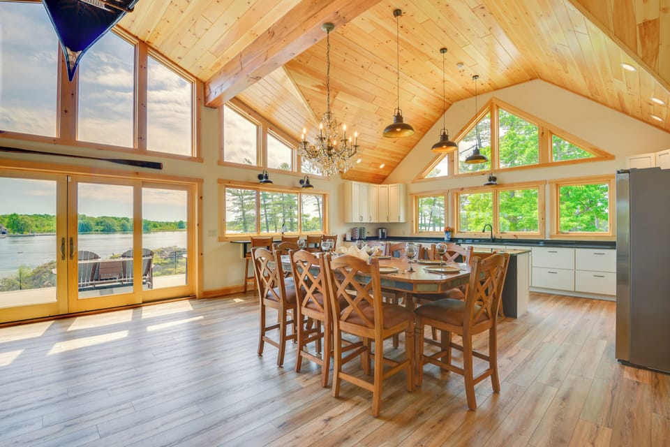Dining Area | Main Level | Water View | Open Floor Plan
