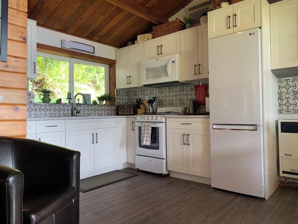 Kitchen with gas stove