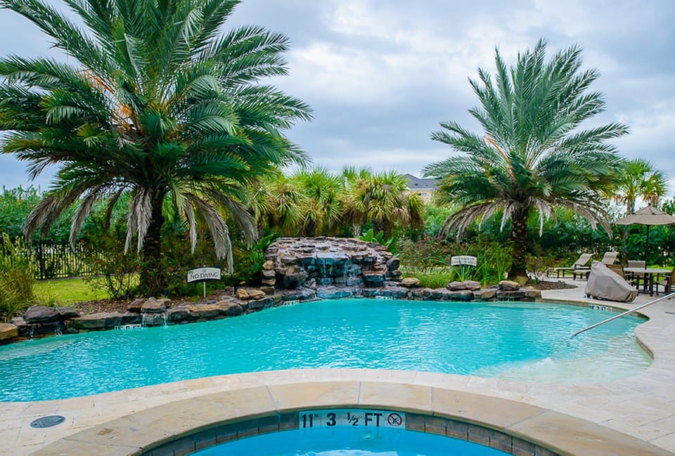 Lounge by the pool in the sunshine.