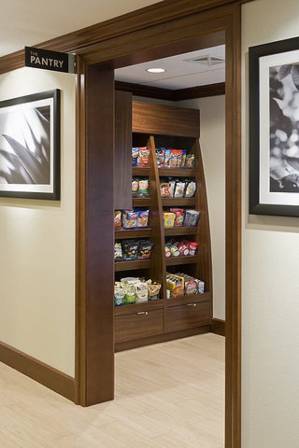 Purchase a snack at the on-site pantry.