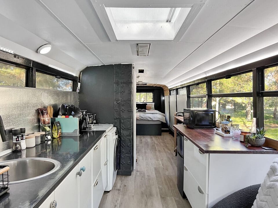 Kitchen with bar fridge/freezer