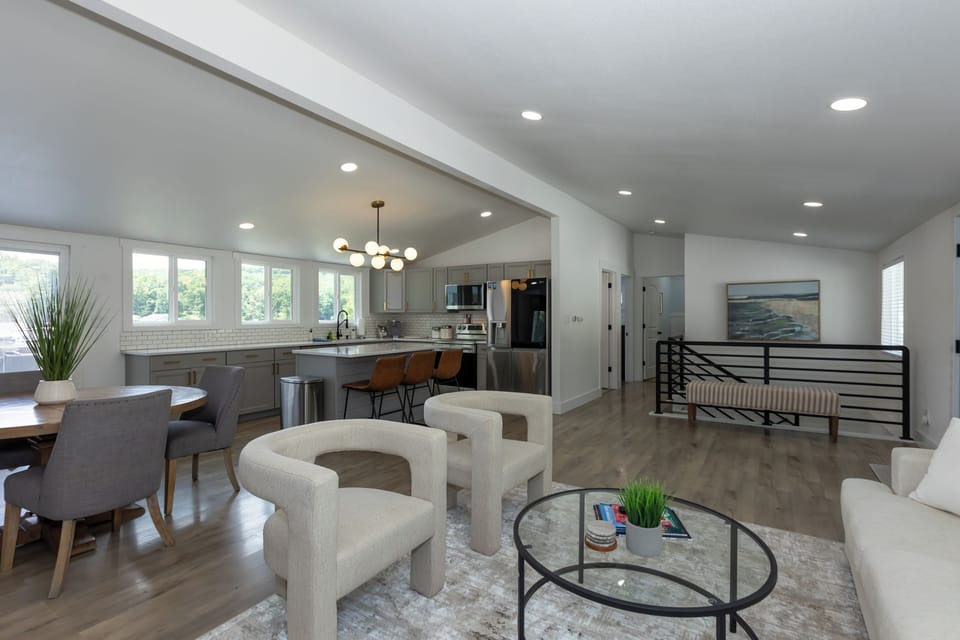 Cozy seating areas bring comfort to the whole crew to share the days' adventures!