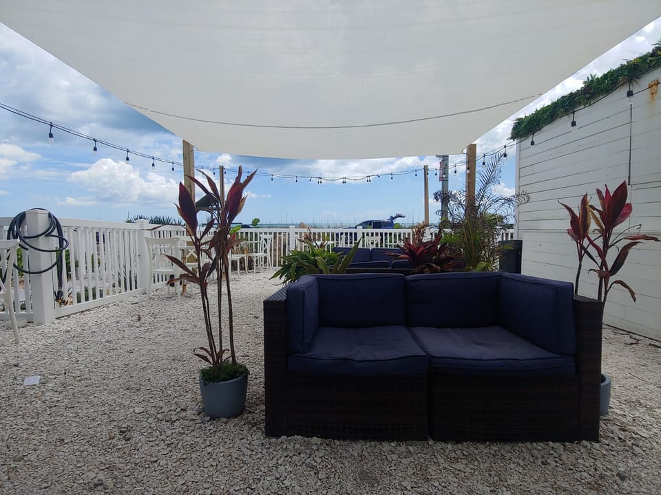 Enjoy this seating area at our preferred coffee spot in Flagler Beach