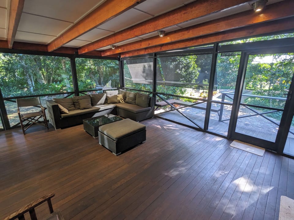 Relax on the screened deck.